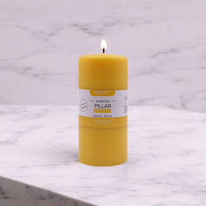 Hosley® Lemon Bar Highly Fragranced 6inch Pillar Candle