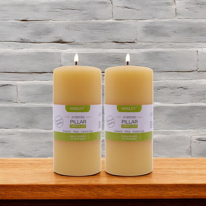 Hosley Set of 6Inchs Pillar Candles