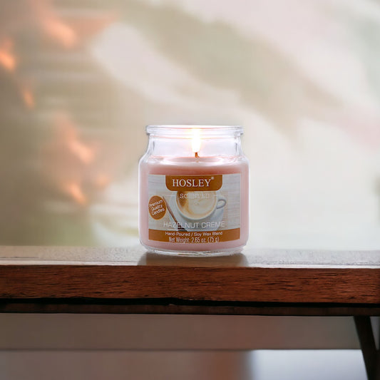 Hosley Hazelnut Creme Fragranced Jar Candle – 2.65 Oz