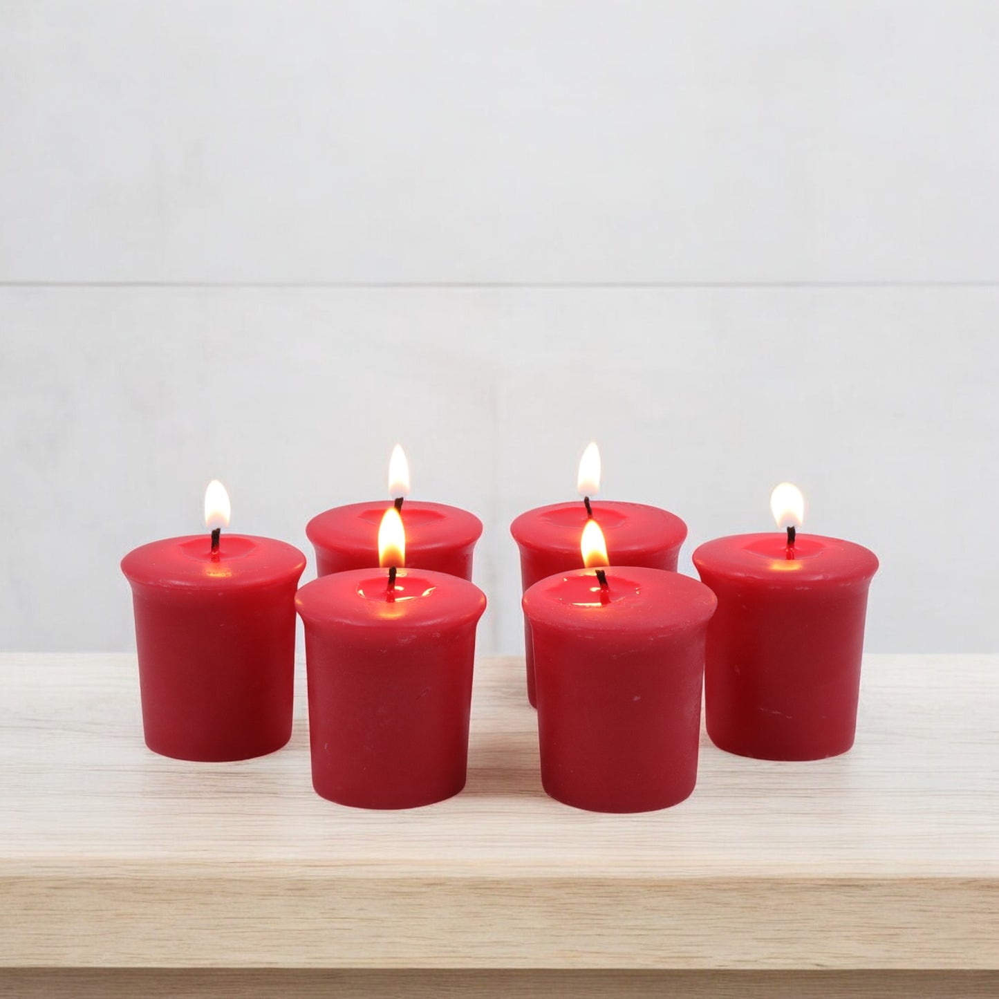 Set of 6 Hosley® 15 Hour Burn Time Each, Apple Cinnamon Highly Fragranced Votive Candles