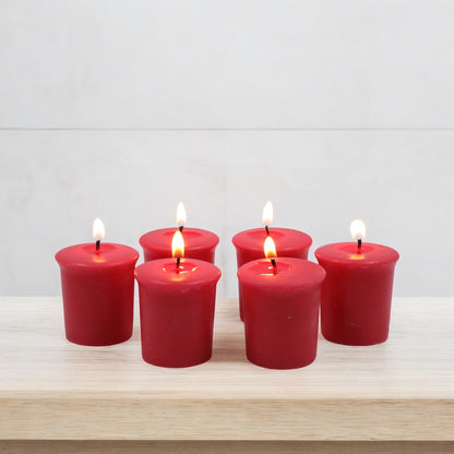 Set of 6 Hosley® 15 Hour Burn Time Each, Apple Cinnamon Highly Fragranced Votive Candles