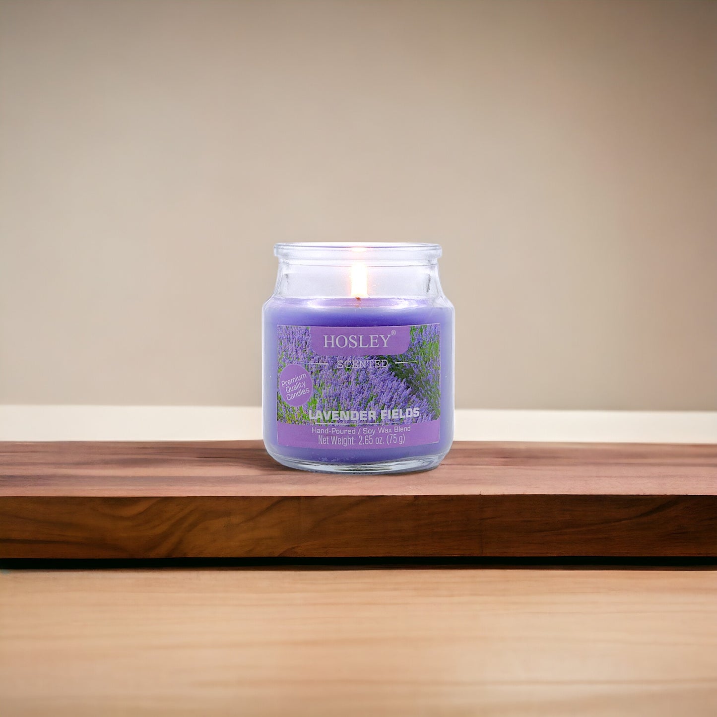 Hosley® Lavender Fields Highly Fragranced, 2.65 Oz wax, Jar Candle