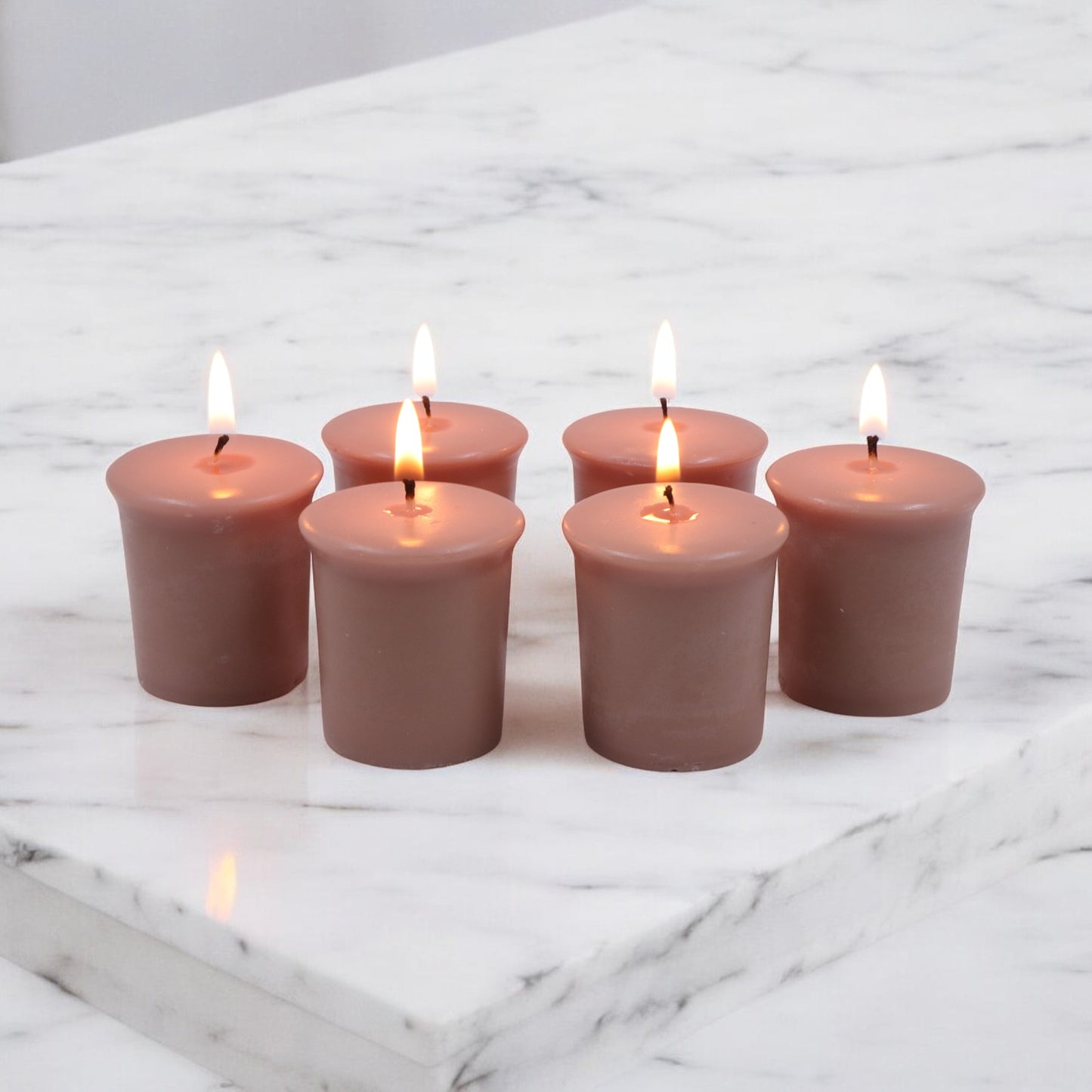 Set of 6 Hosley® 15 Hour Burn Time Each, Hazelnut Creme Highly Fragranced  Votive Candles