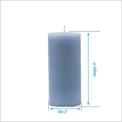 Hosley Fragrances Pillar Candles Ocean Sand Premium Scented Aromatherapy Candles, Set of 2, Blue