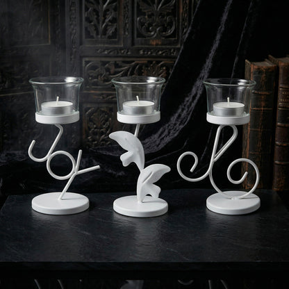 Hosley Set of 3 White Tealight Holder