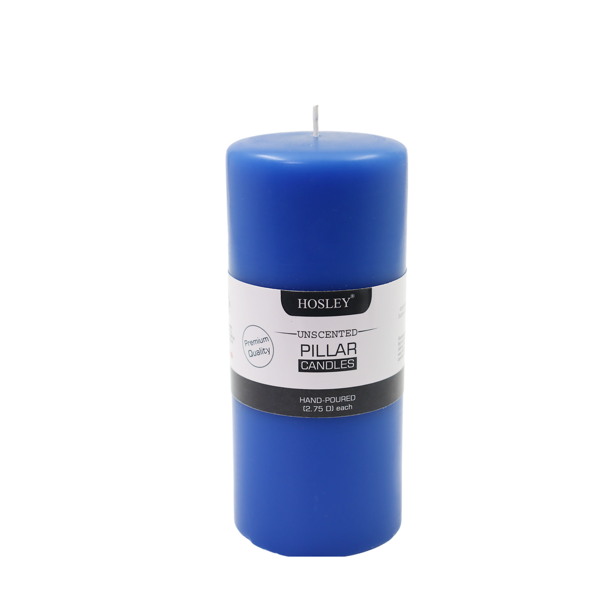 6 Inch Long Pillar Unscented Candle