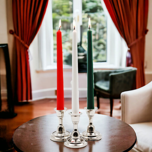 Hosley Unscented Taper Candles – Pack of 3