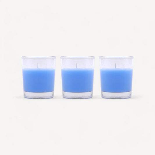 Set of 3 Hosley® Highly Fragranced Caribbean Breeze Filled Glass Candles, 1.6 Oz wax each