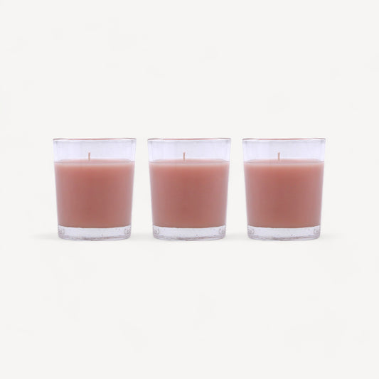 Set of 3 Hosley® Highly Fragranced Hazelnut Creme Filled Glass Candles, 1.6 Oz wax each