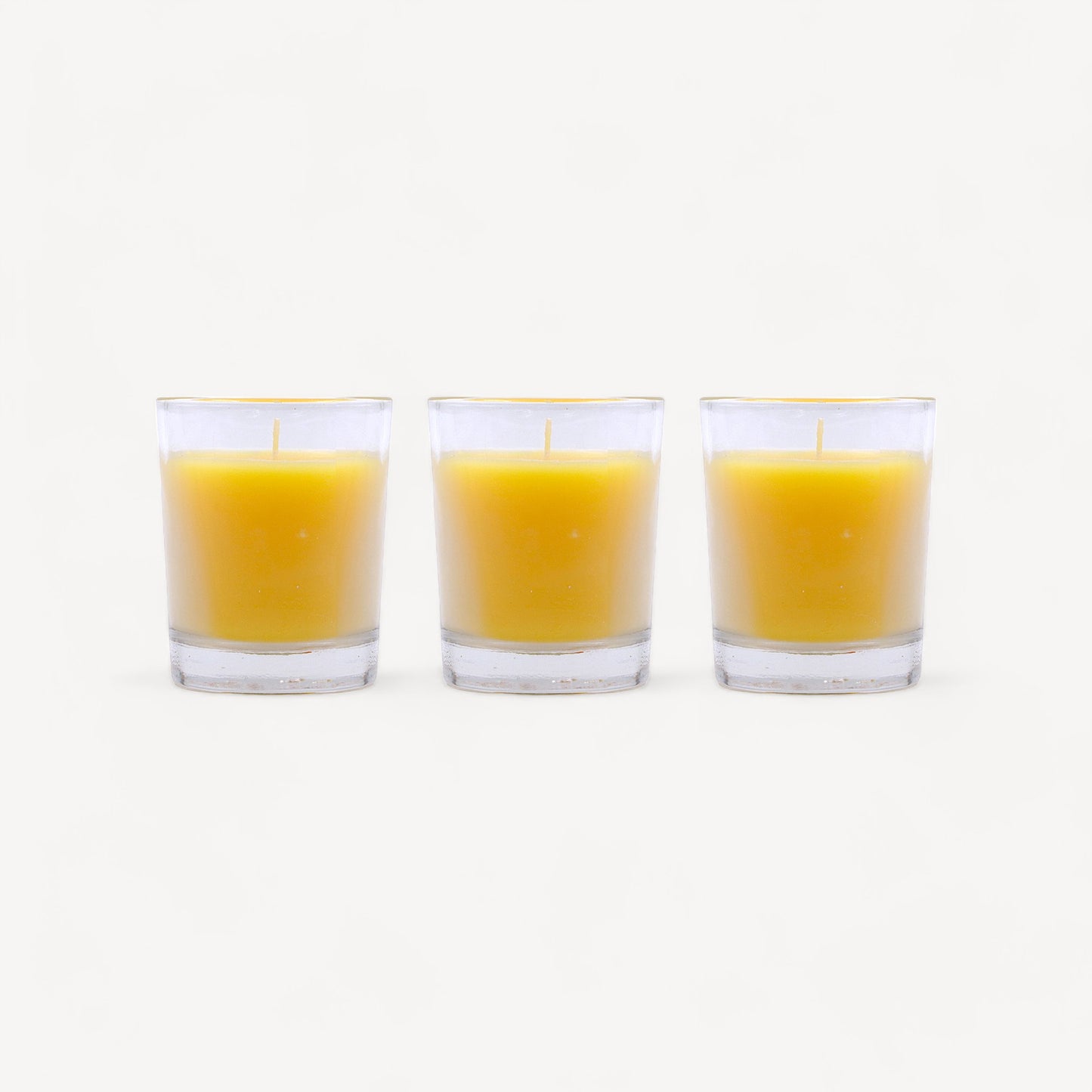 Set of 3 Hosley® Highly Fragranced Lemon Bar Filled Glass Candles, 1.6 Oz wax each