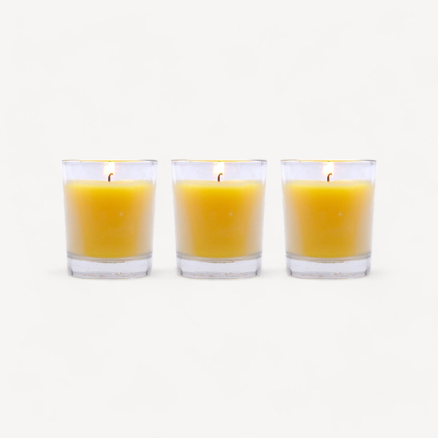 Set of 3 Hosley® Highly Fragranced Lemon Bar Filled Glass Candles, 1.6 Oz wax each