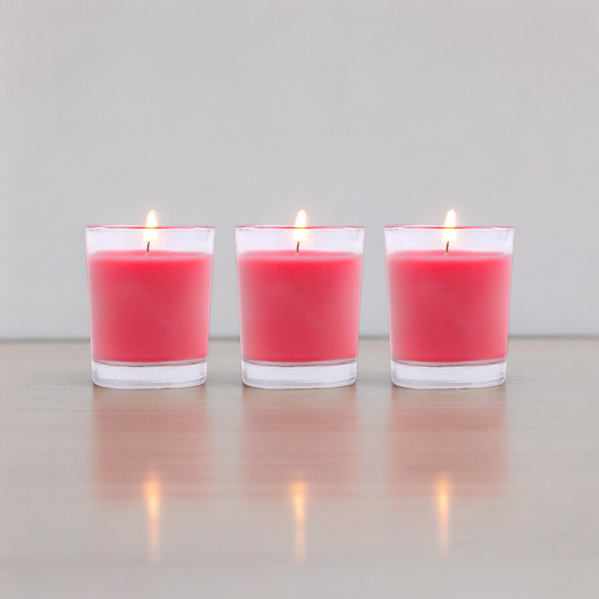 Set of 3 Hosley® Highly Fragranced Apple Cinnamon Filled Glass Candles, 1.6 Oz wax each