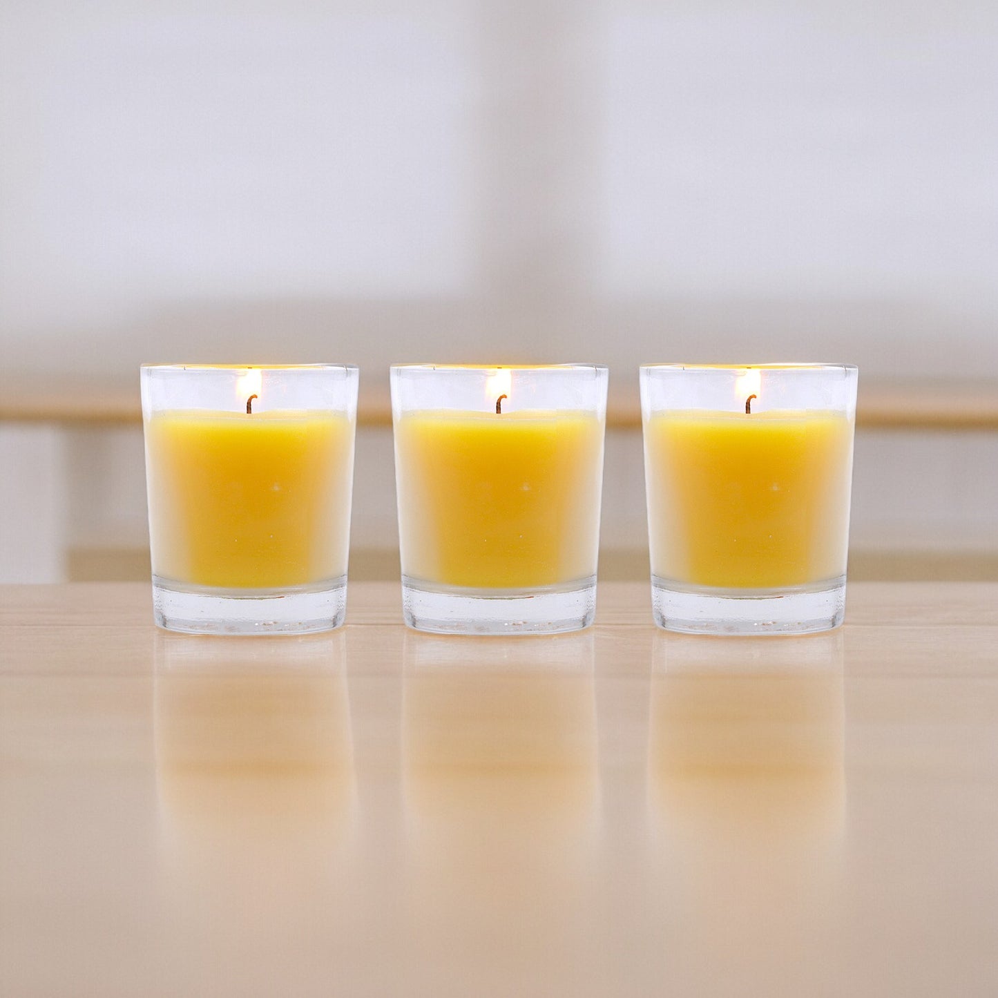 Set of 3 Hosley® Highly Fragranced Lemon Bar Filled Glass Candles, 1.6 Oz wax each