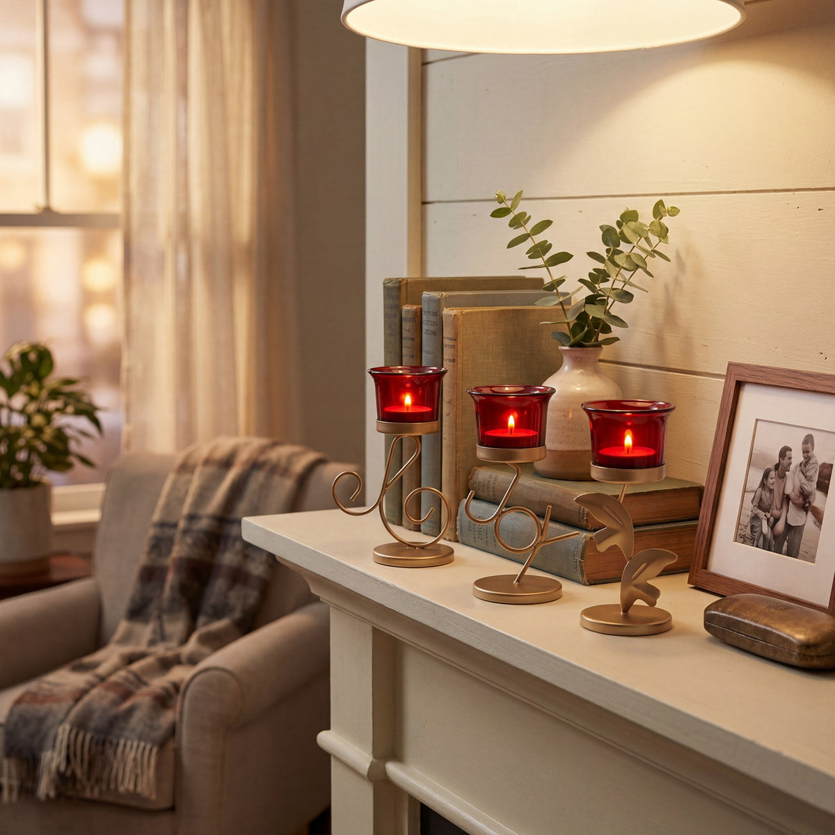Set of 3 Decorative Metal Tealight Candle Holders