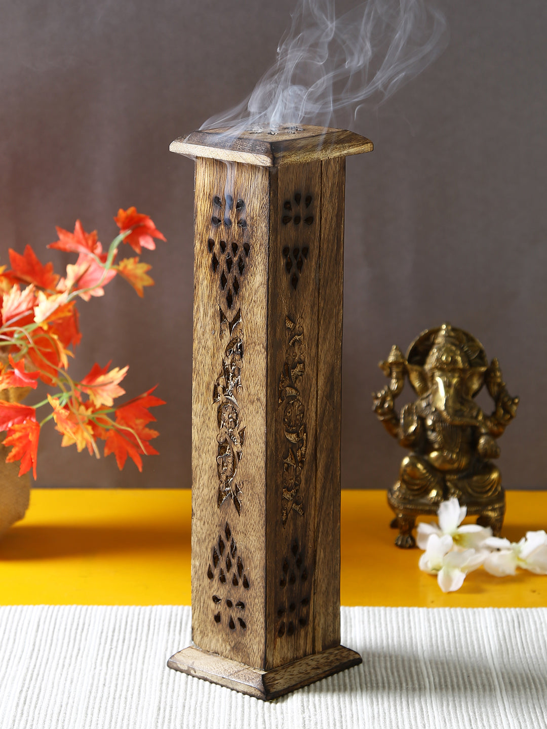 Hosley® Wooden Incense Holder with a Bonus of 20 Highly Frangranced Incense Sticks