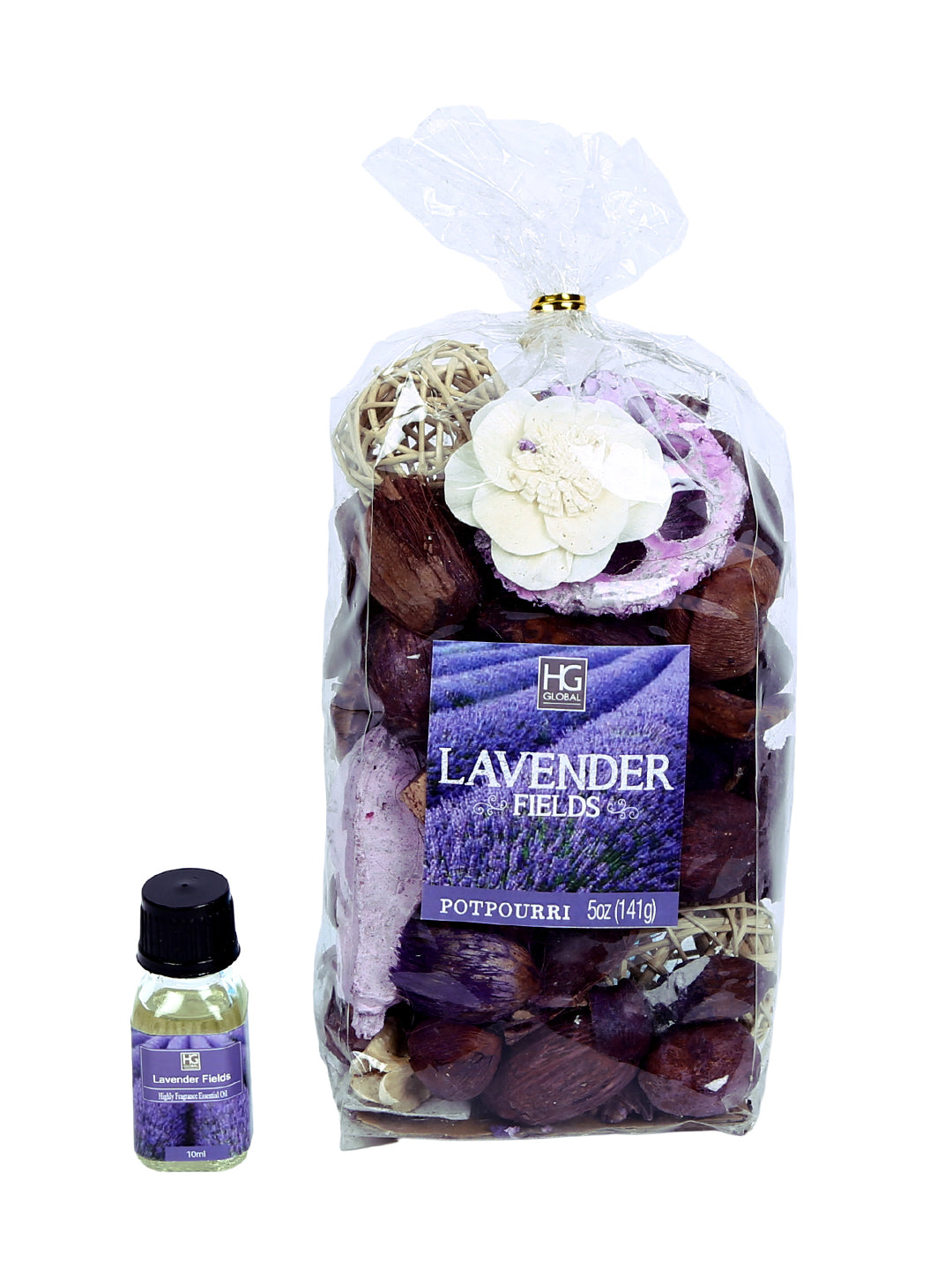 Hosley® 5Oz Lavender Fields Highly Fragranced Potpourri Bag with Free 10ml  Refreshing Scented Oil Bottle