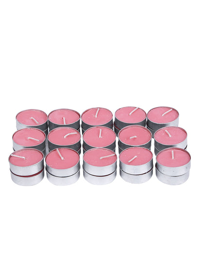 Hosley Highly Fragranced Rose Tea Light Candles (Set of 30)