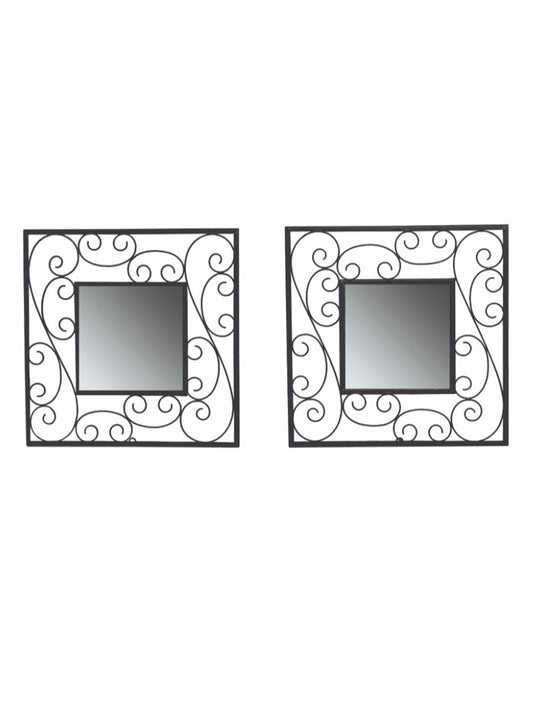 Hosley Set of 2 Square Decorative Wall Mirrors