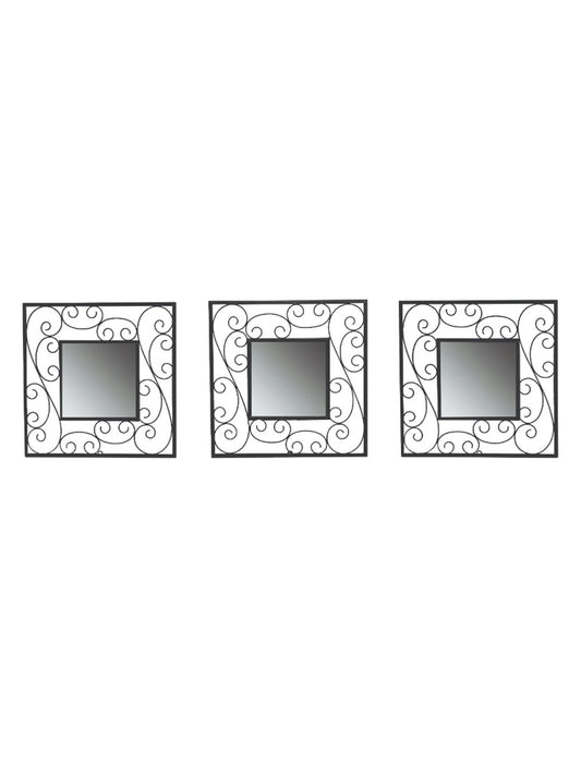 Hosley Set of 3 Decorative Square Wall Mirrors