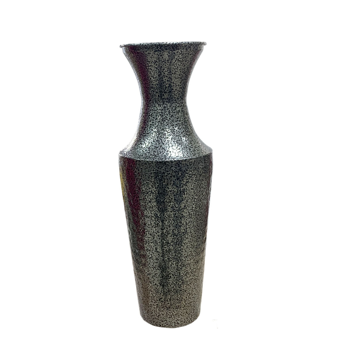 Hosley Hammered Plated Grey Decorative Flower Vase / Vase For Decoration , Pack of 1