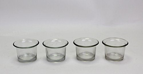 Hosley Set of 4 Glass Cups (Butter Pot)