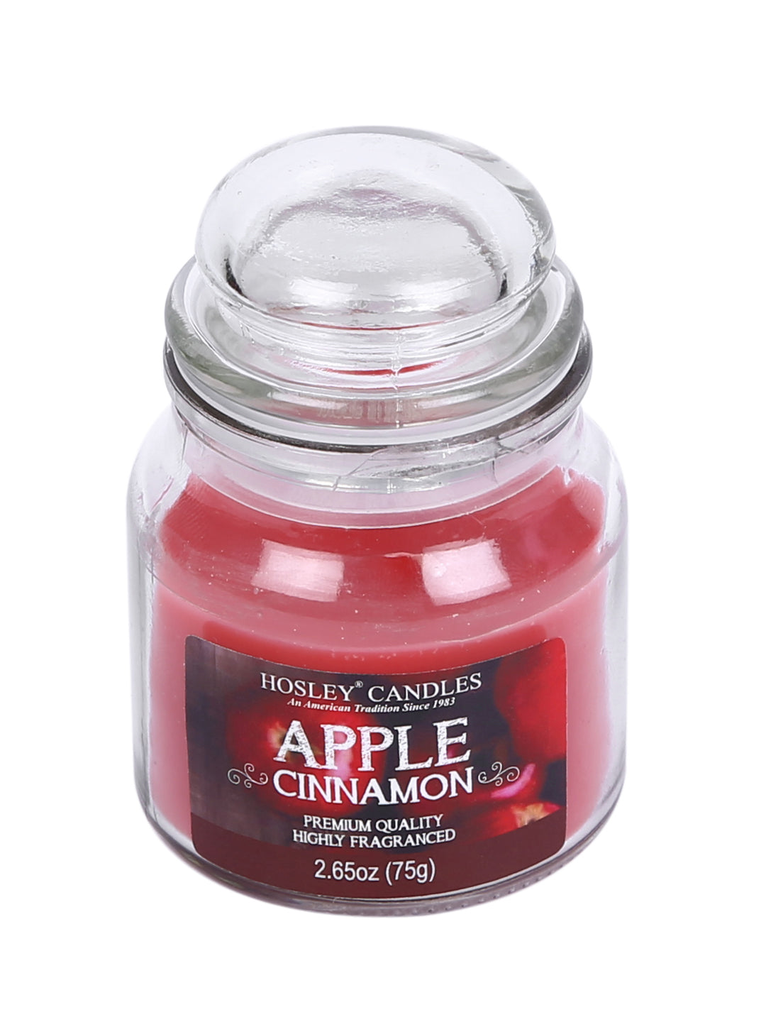 Hosley® Apple Cinnamon Highly Fragranced, 2.65 Oz wax, Jar Candle