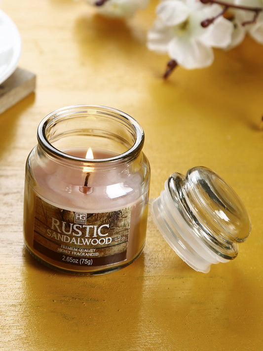 Hosley® Rustic Sandalwood Highly Fragranced, 2.65 Oz wax, Jar Candle