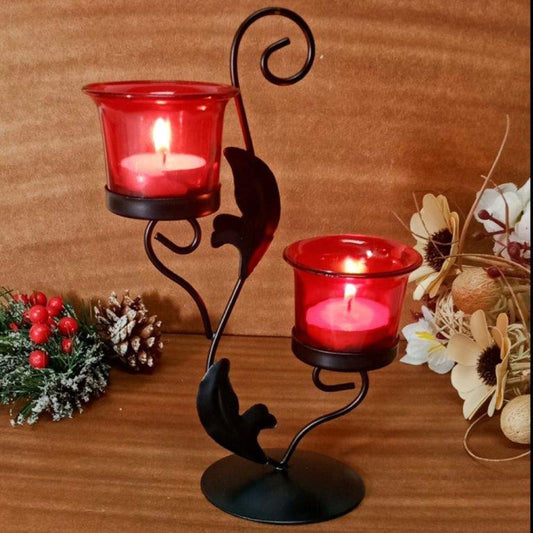 Hosley Black Tealight Candle holder / Table Décoration with free Tealight for Home Decoration Pack of - 1