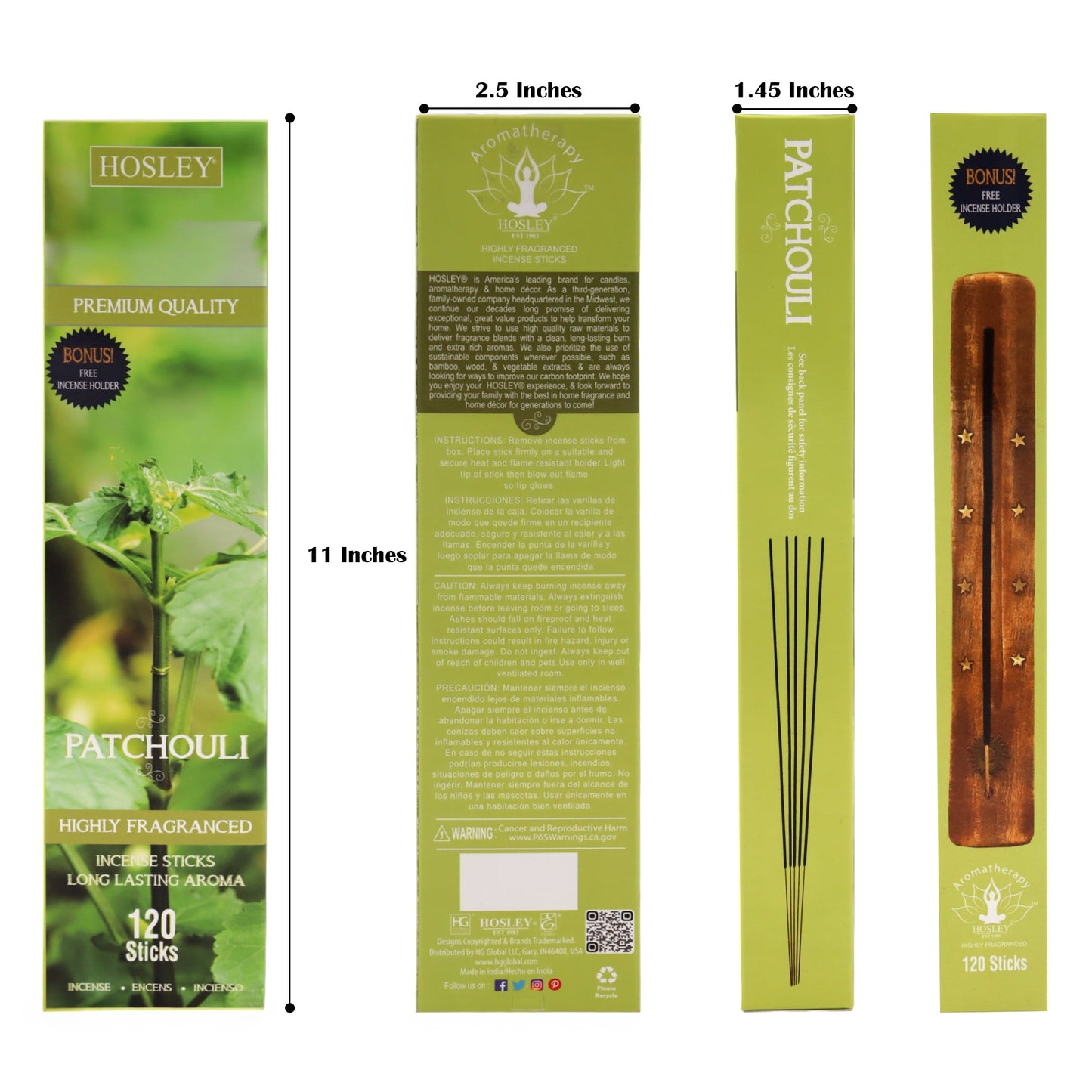 Hosley Patchouli Fragrance Incense Sticks