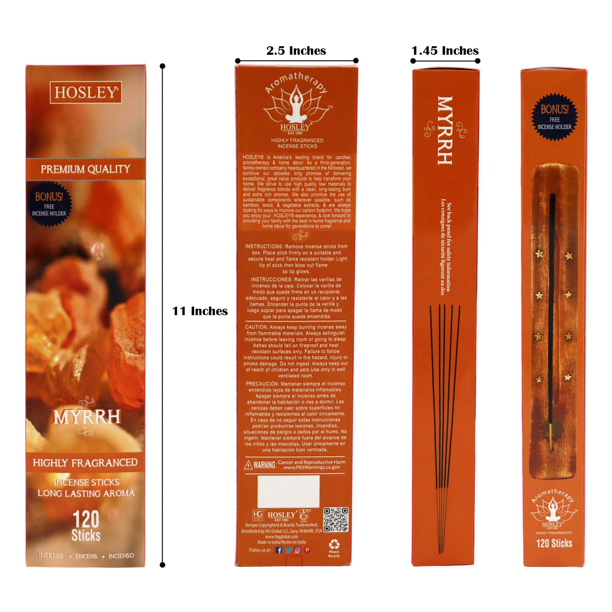 Hosley Myrrh Fragrance Incense Sticks