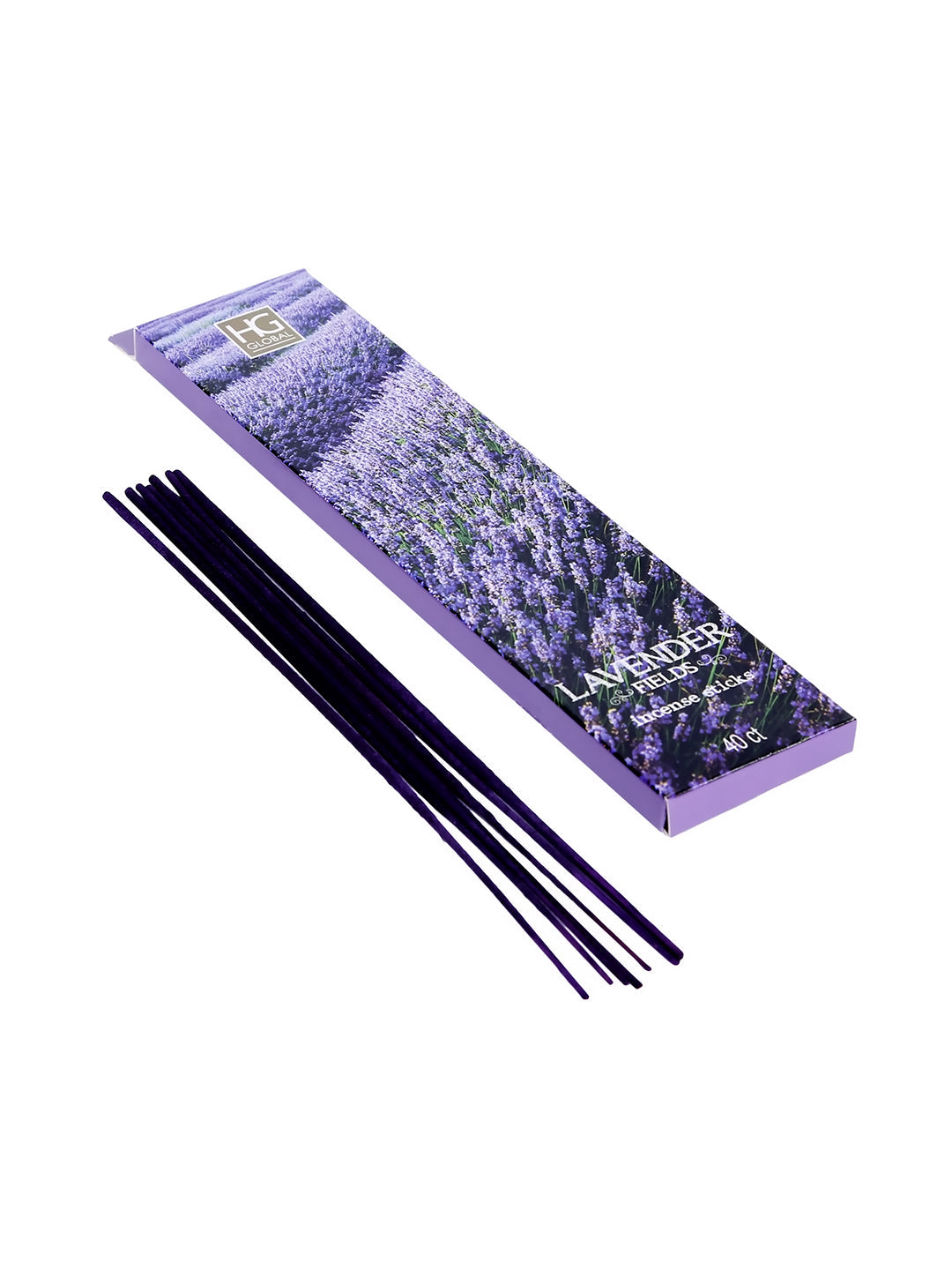 Set of 240 Highly Fragranced Hosley® Lavender Fields Incense Sticks (packed in forty piece count boxes) with bonus Decorative Butterfly Shaped Wooden Holder