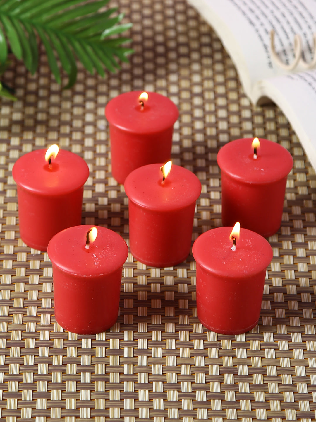 Set of 6 Hosley® 15 Hour Burn Time Each, Apple Cinnamon Highly Fragranced Votive Candles
