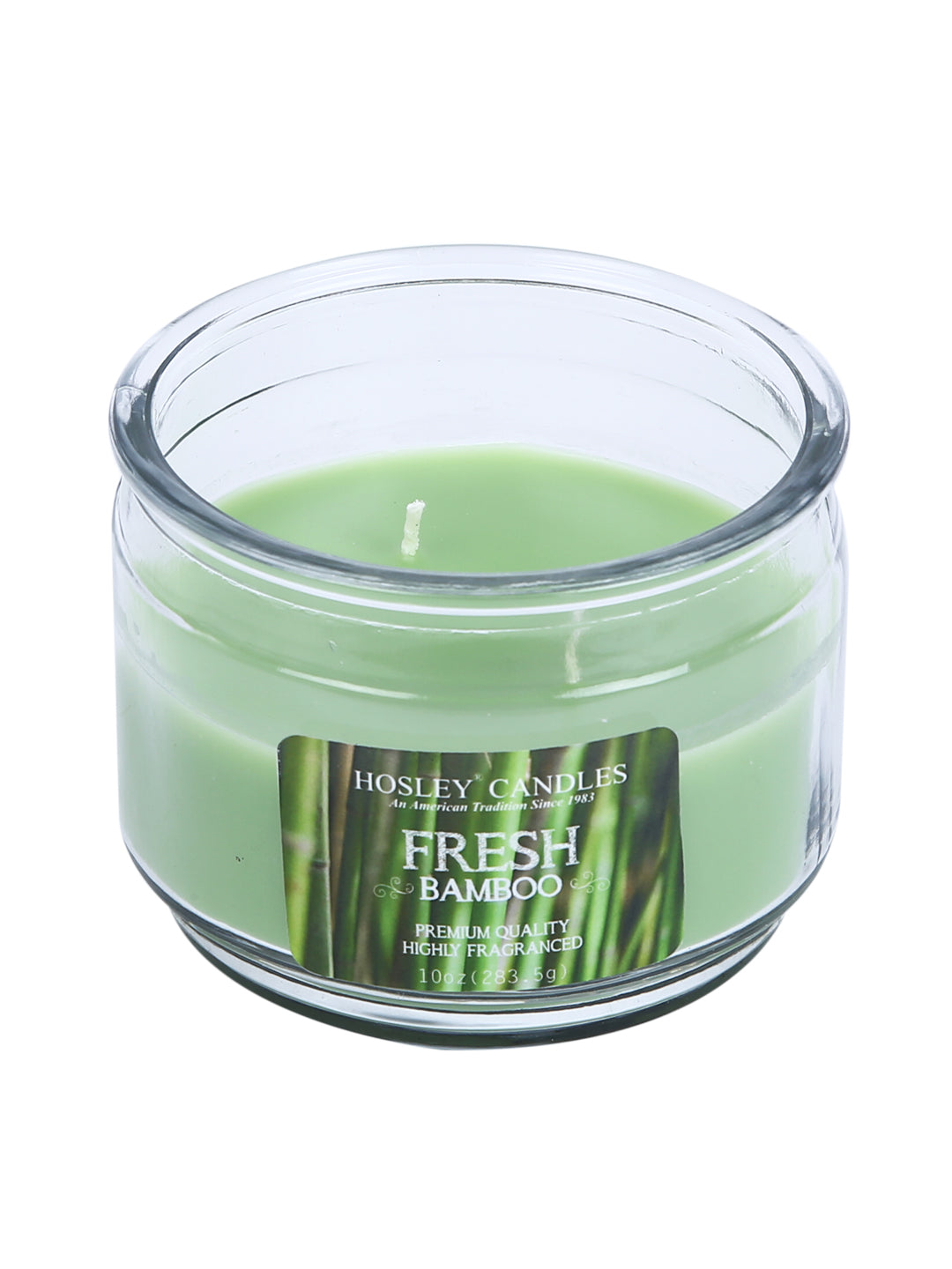 Hosley® Fresh Bamboo  Highly Fragranced, 2 Wick, 10 Oz wax, Jar Candle