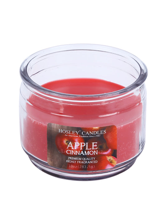 Hosley® Apple Cinnamon  Highly Fragranced, 2 Wick, 10 Oz wax, Jar Candle