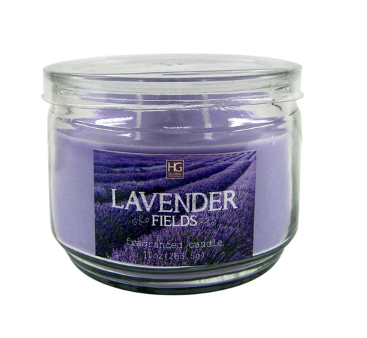 Hosley® Lavender Fields Highly Fragranced, 2 wick, 10 Oz wax, Jar Candle